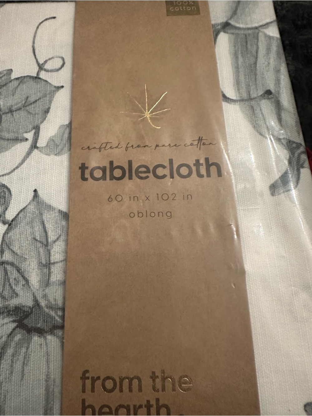 Nordstrom Fall black and gray pumpkin pattern tablecloth- 60 x 102 in